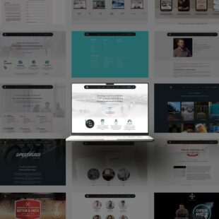 Spectruss new website design showcasing services, team, and client work for local business growth.