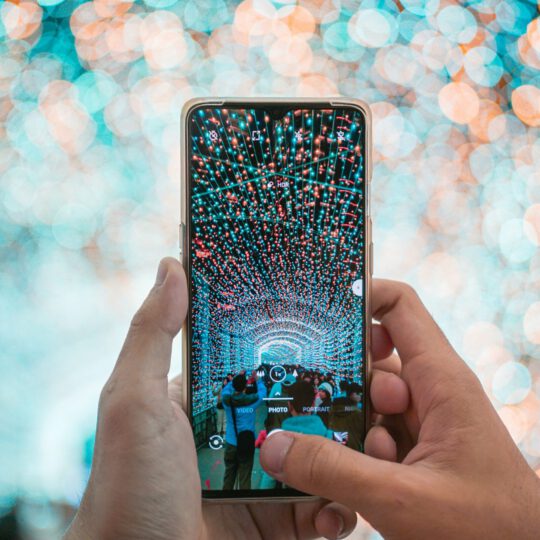 Person Holding a Smartphone