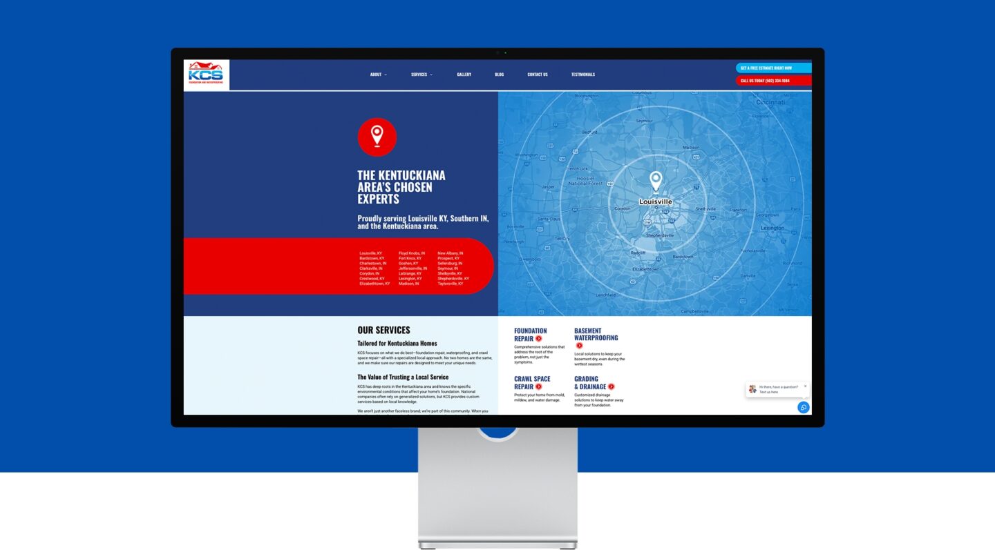 Kentuckiana Contracting Services website built to generate leads
