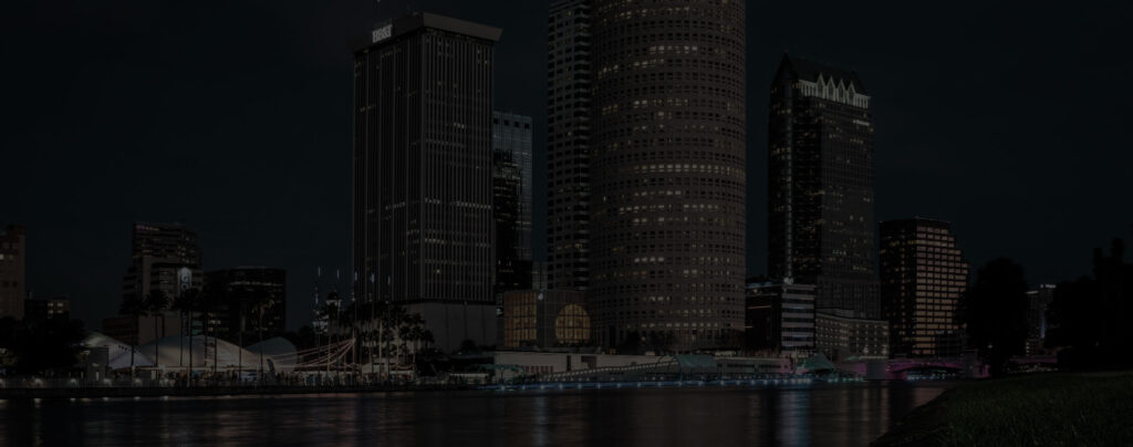 The Tampa skyline at night
