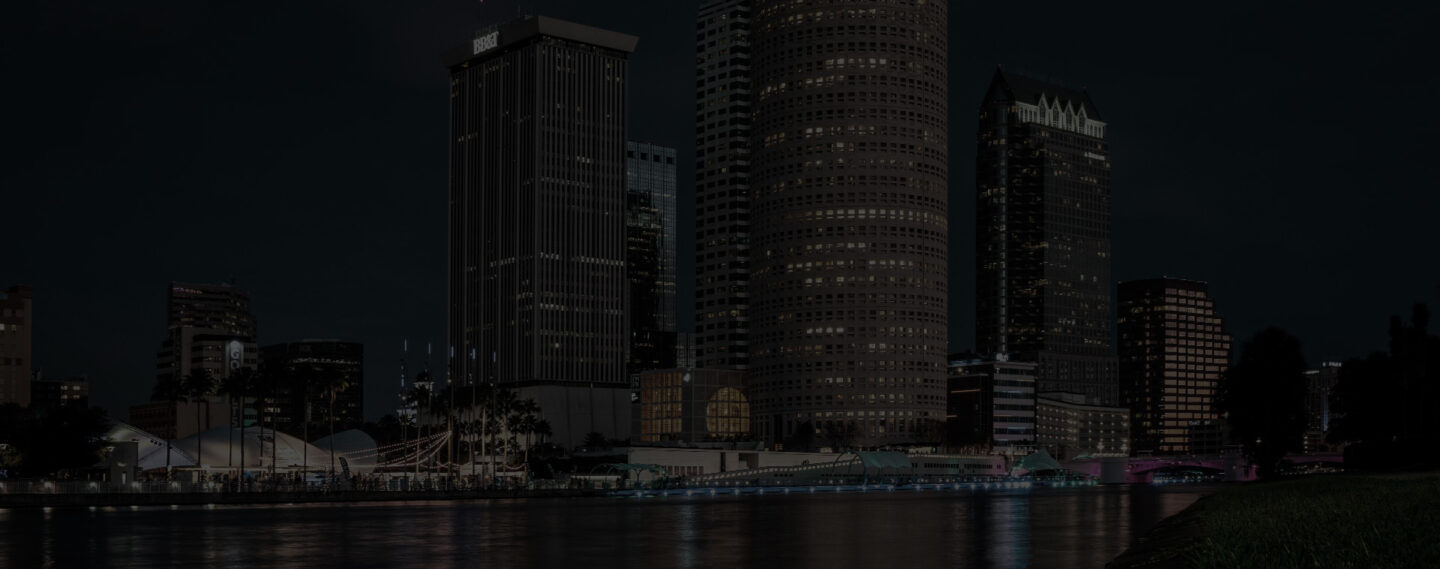 The Tampa skyline at night