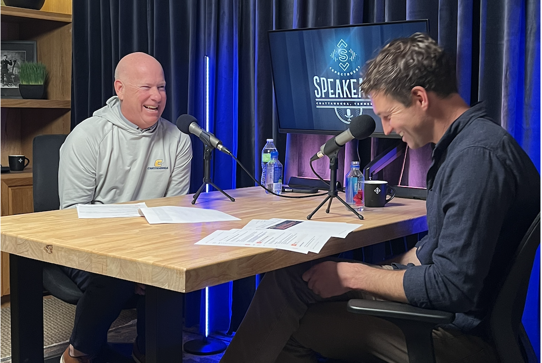 Ron Jones discussing SouthEast Bank on the Spectruss Speakeasy Podcast in Chattanooga, Tennessee